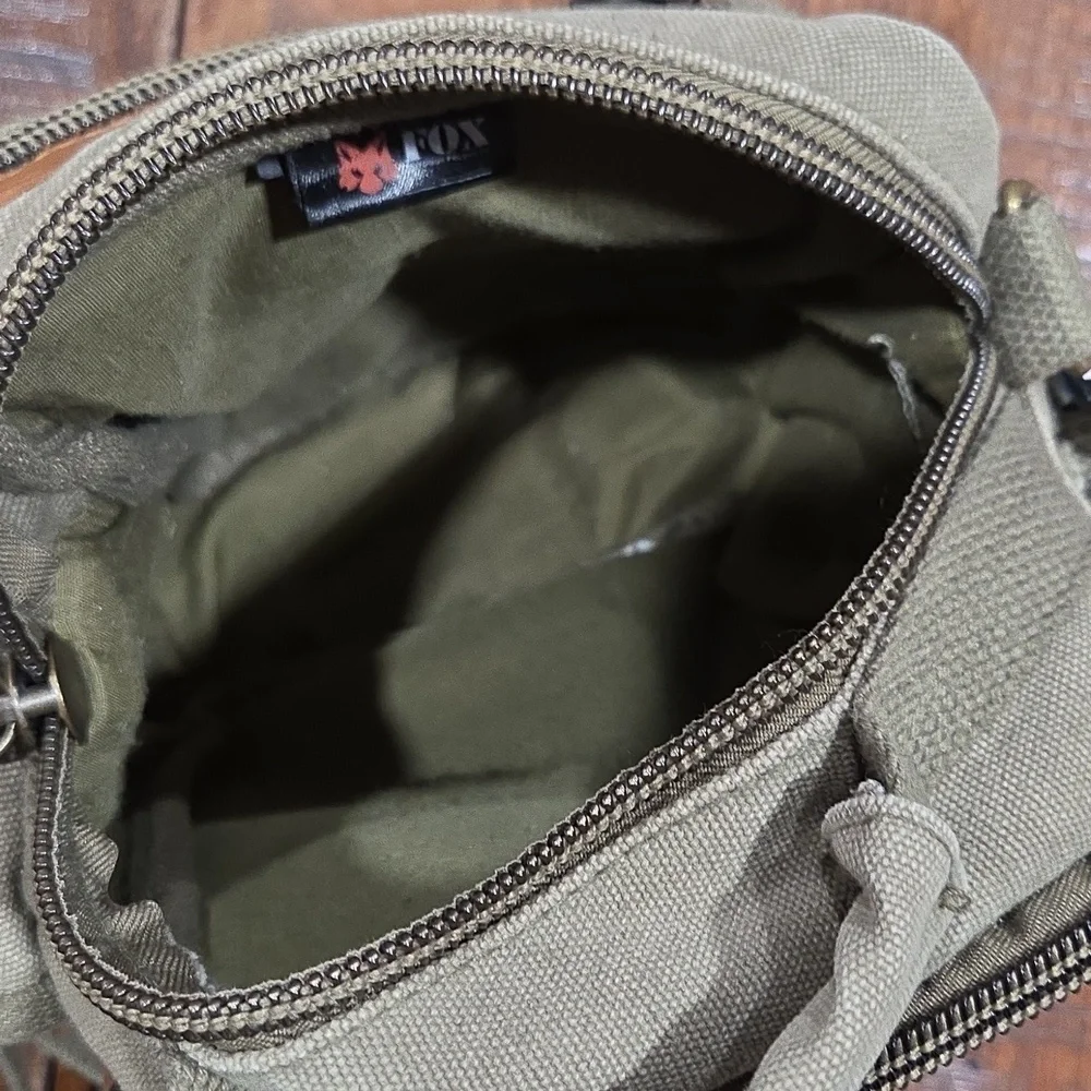 Vintage Fox Brown and Tan Men's Messenger Bag